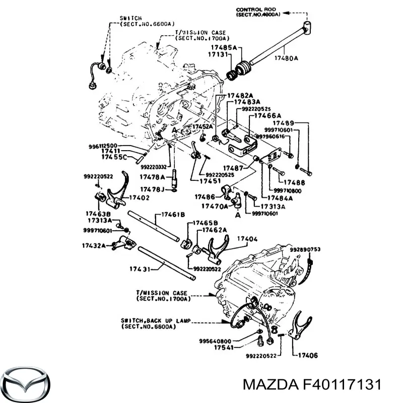 Anillo Reten Palanca selectora, Caja De Cambios para Mazda MX-3 (EC)