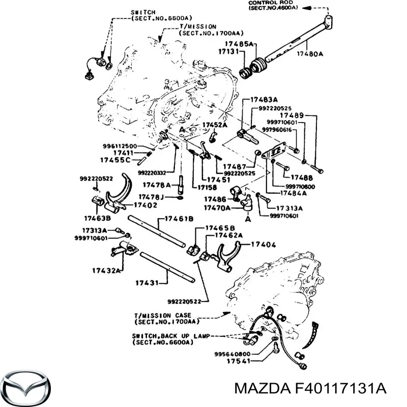 Comprar F40117131 Mazda Retén palanca selectora