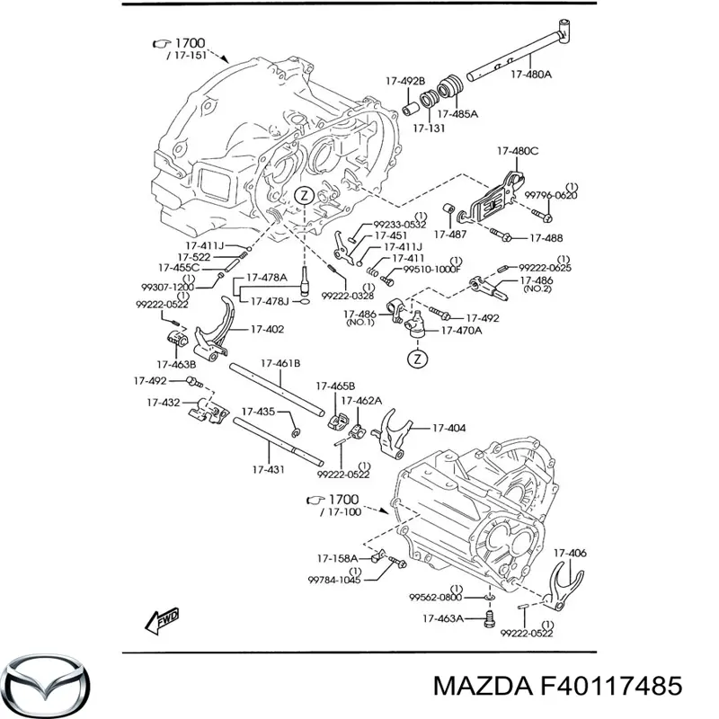 Fuelle palanca selectora Cambio De Marcha para Mazda 626 (GD)
