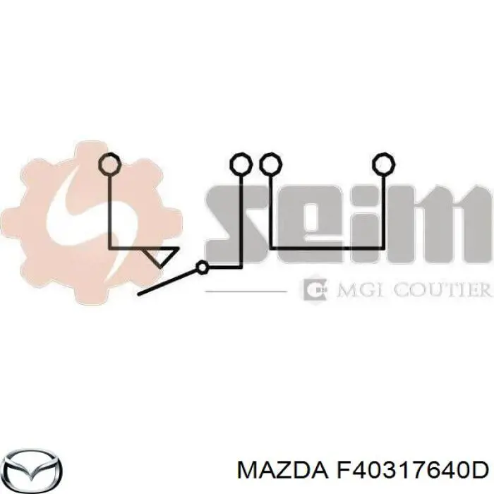 F40317640D Mazda interruptor, piloto de marcha atrás