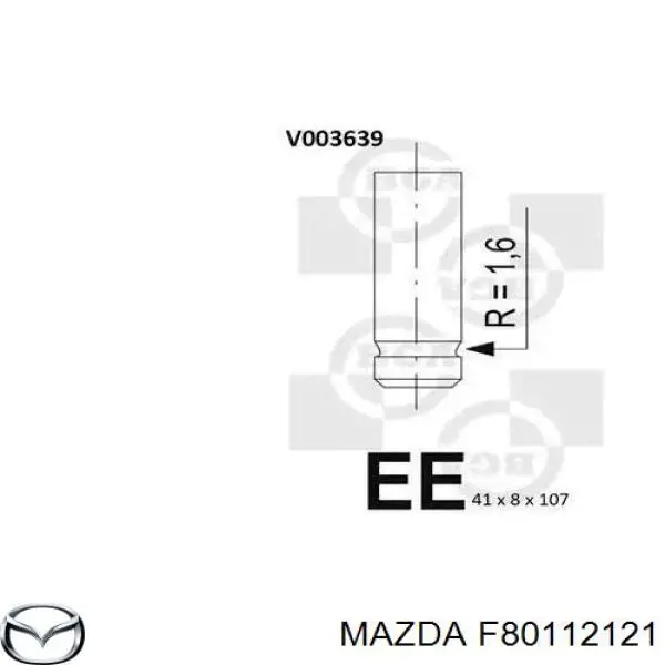 F80112121 Mazda válvula de escape