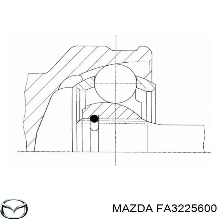 Junta homocinética exterior delantera izquierda para Mazda Demio (DW)