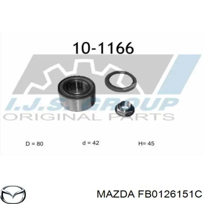 Cojinete de rueda delantero Mazda FB0126151C precio, desde 27,33 EUR