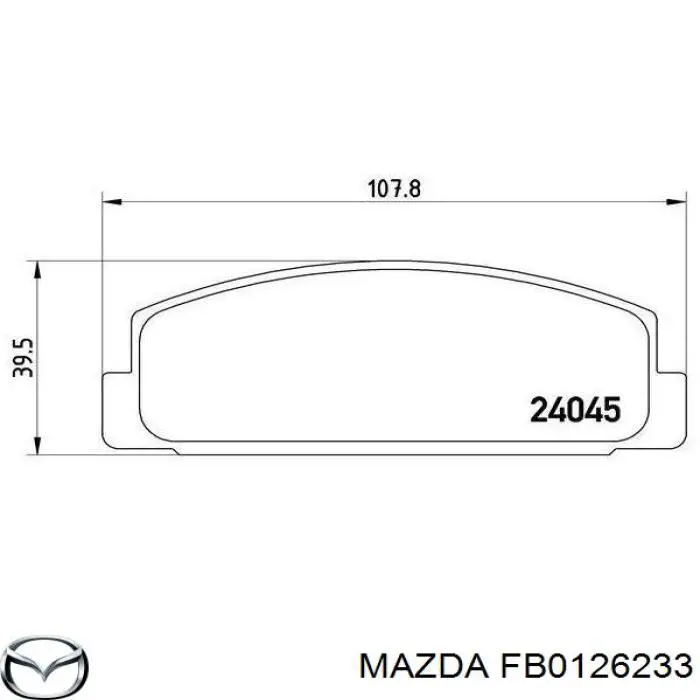 Pastillas traseras de freno Mazda FB0126233 precio, desde 20,22 EUR
