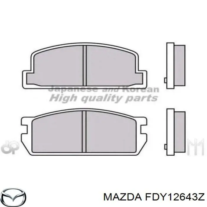 FDY12643Z Mazda pastillas de freno traseras