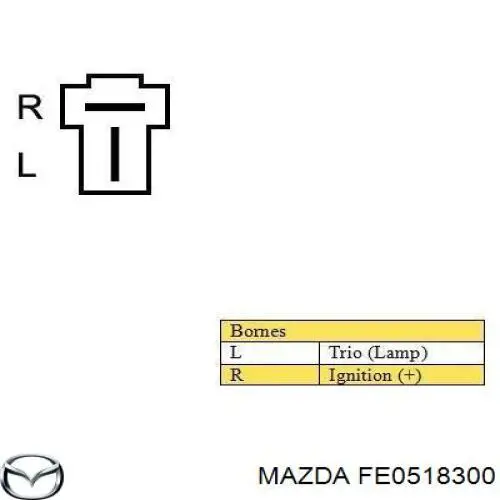 FE0518300 Mazda Alternador de coche