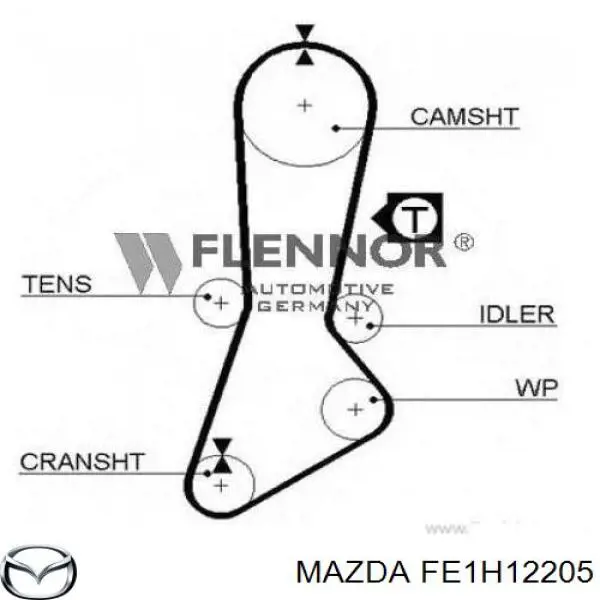 Correa de distribución Mazda FE1H12205 precio, desde 21,21 EUR