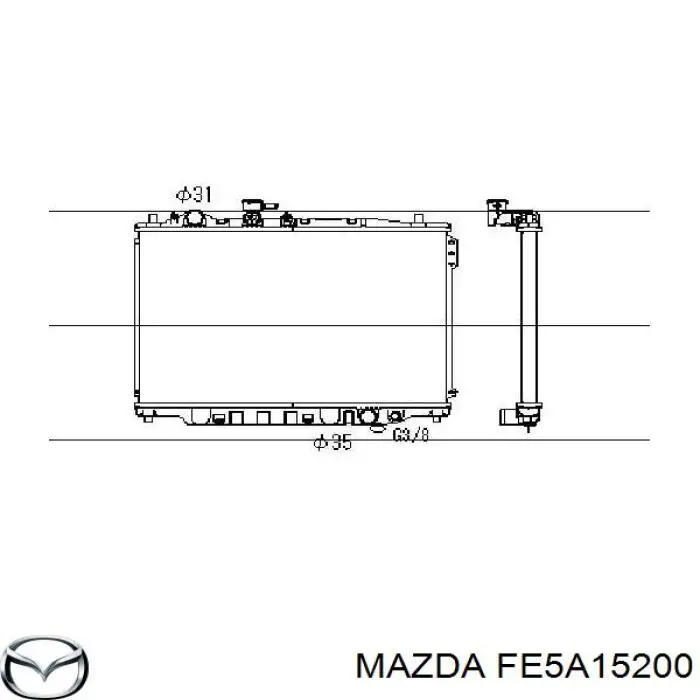 FE5A15200 Mazda radiador refrigeración del motor