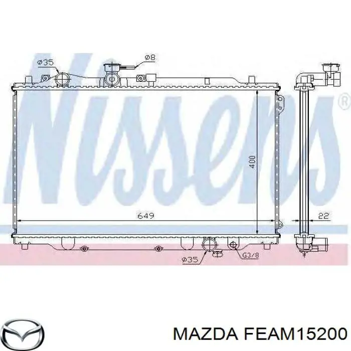 Comprar FEAM15200 Mazda Radiador de auto