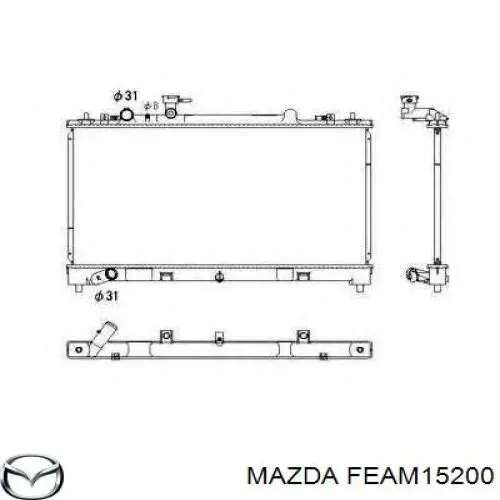 FEAM15200 Mazda Refrigeración del motor
