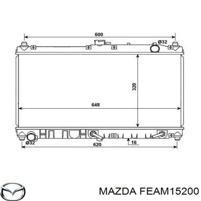 Água radiador Mazda FEAM15200 precio, desde 219,67 USD