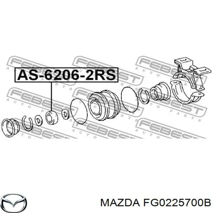 Eje intermedio de transmisión Mazda FG0225700B precio, desde 101,79 EUR