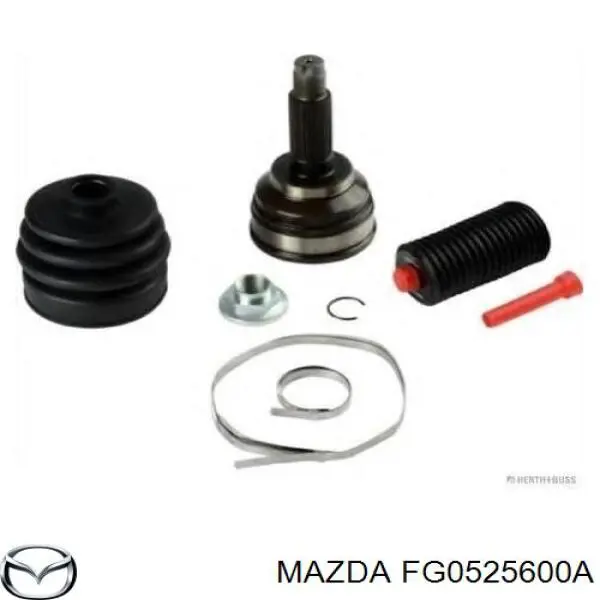 FG0525600D Mazda árbol de transmisión delantero izquierdo