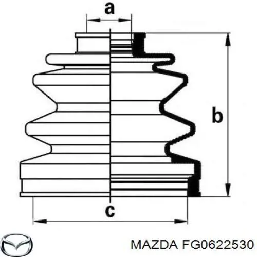 Fuelle, palier delantero exterior Mazda FG0622530 precio, desde 14,73 EUR