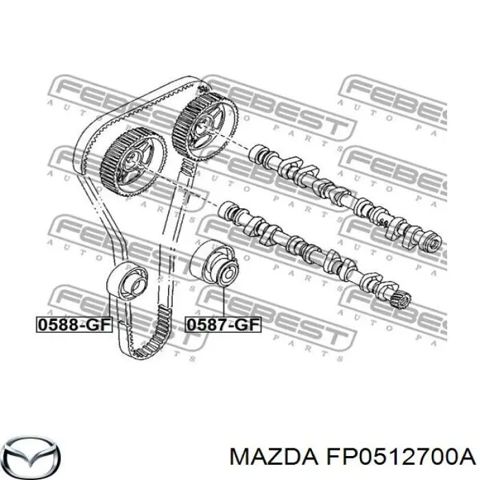 Rodillo tensor cadena Mazda FP0512700A