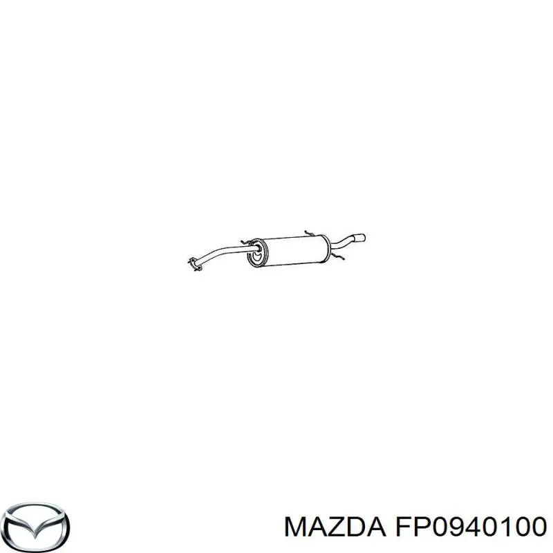 FS0840100C9A Mazda silenciador posterior