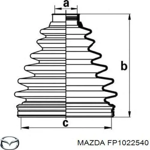 Comprar FP1022540 Mazda Fuelle de semieje delantero interior