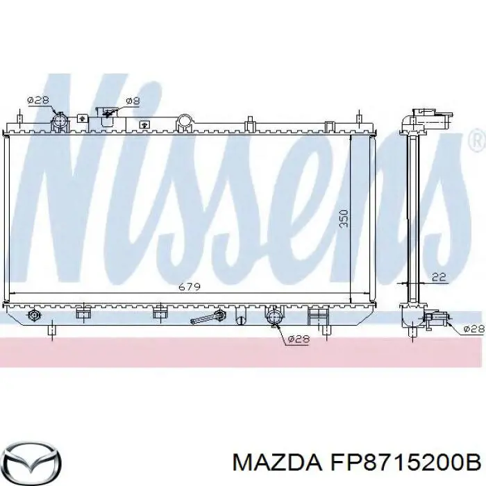 Água radiador Mazda FP8715200B precio, desde 101,79 EUR