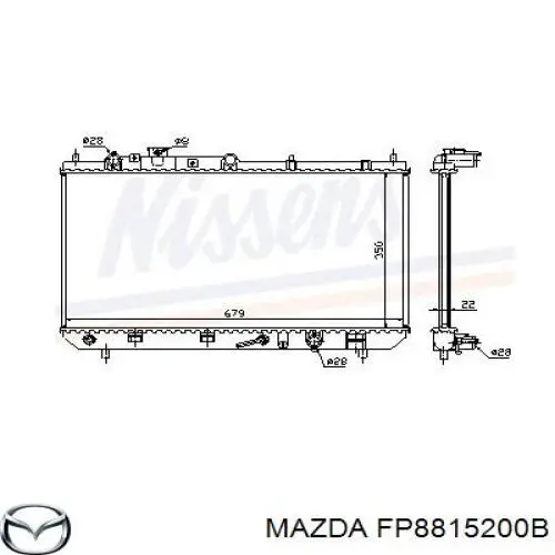 FP8815200B Mazda radiador refrigeración del motor