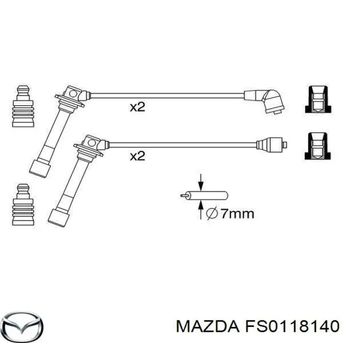 FS0118140 Mazda cables de bujías