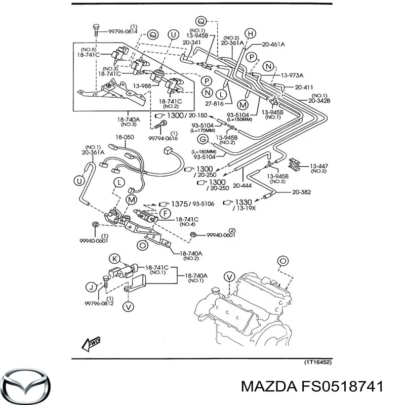 Válvula, AGR para Mazda Premacy (CP)