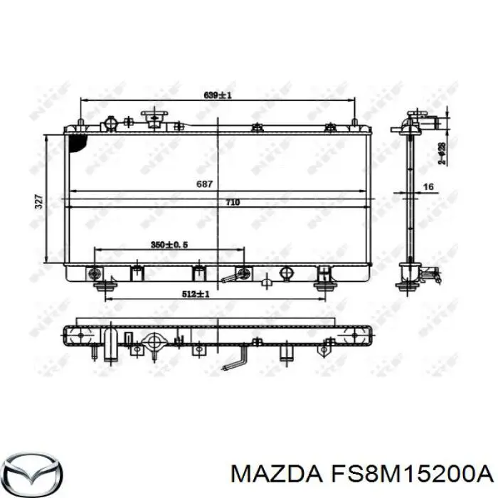 FS8M15200A Mazda radiador refrigeración del motor