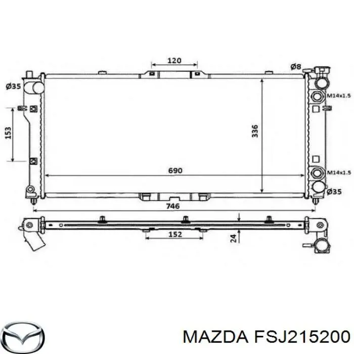 FSJ215200 Mazda radiador