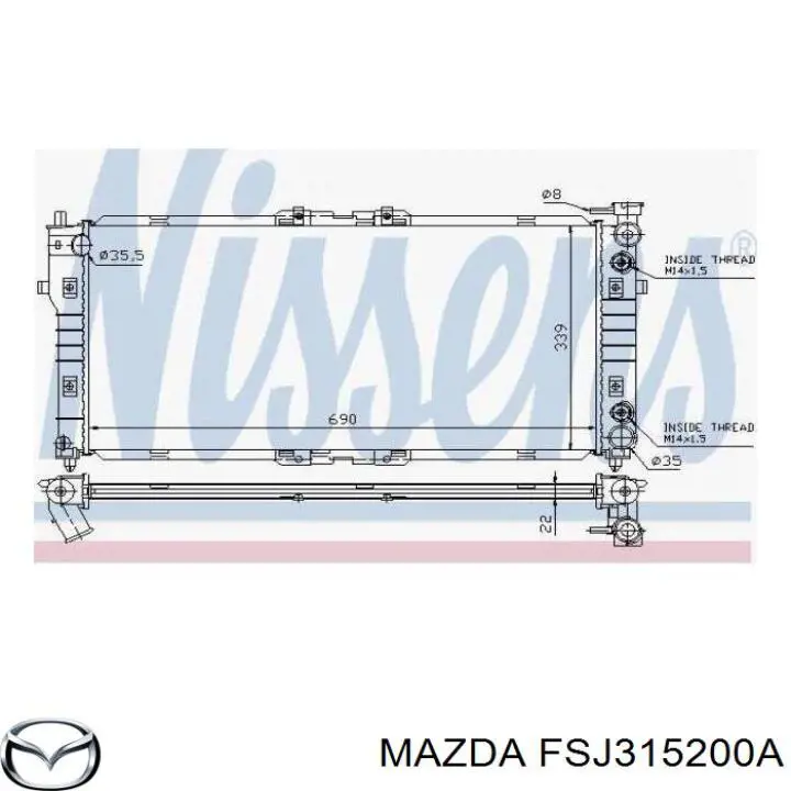 FSJ315200A Mazda radiador