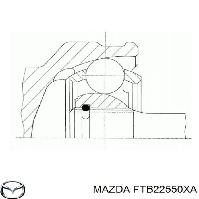 FTB22550XA Mazda árbol de transmisión delantero derecho