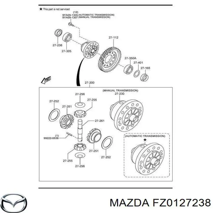 Retén del semieje delantero derecho Mazda FZ0127238 precio, desde 7,87 EUR