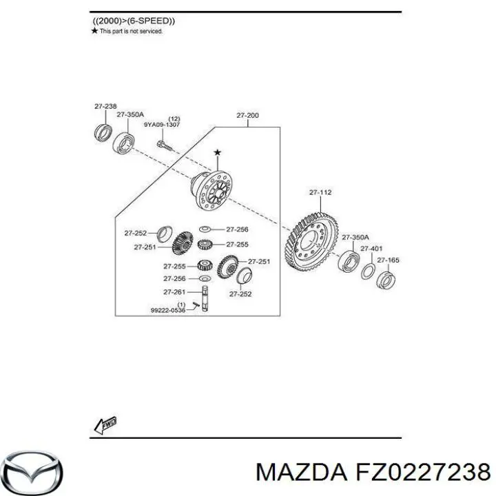 Comprar FZ0227238 Mazda Retén del semieje delantero izquierdo