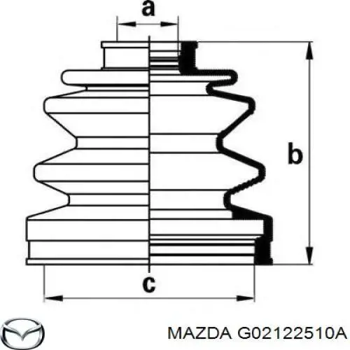 Árbol de transmisión delantero izquierdo para Mazda 626 (GC)