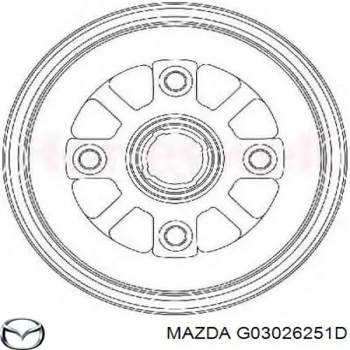 G03026251D Mazda freno de tambor trasero
