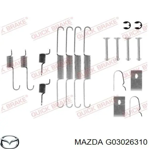 G03026310 Mazda zapatas de frenos de tambor traseras