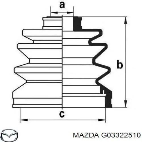Junta homocinética exterior delantera Mazda G04325500B precio, desde 36,23 EUR