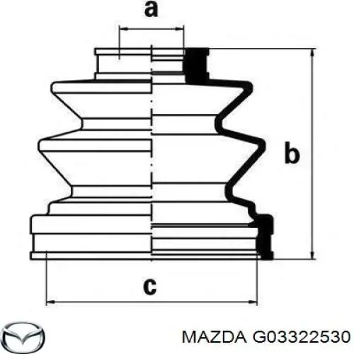 G033-22-530 Mazda fuelle, árbol de transmisión delantero interior