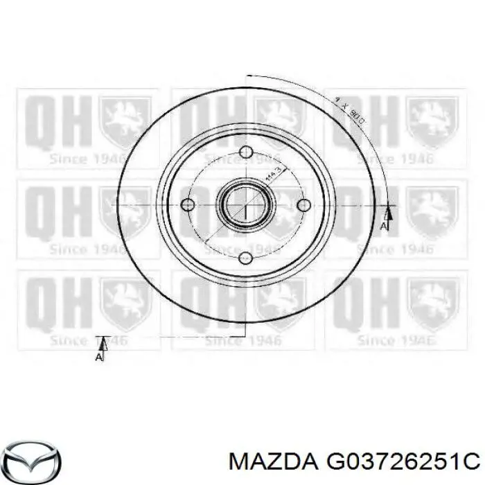 Disco de freno, eje trasero para Mazda 626 (GC)