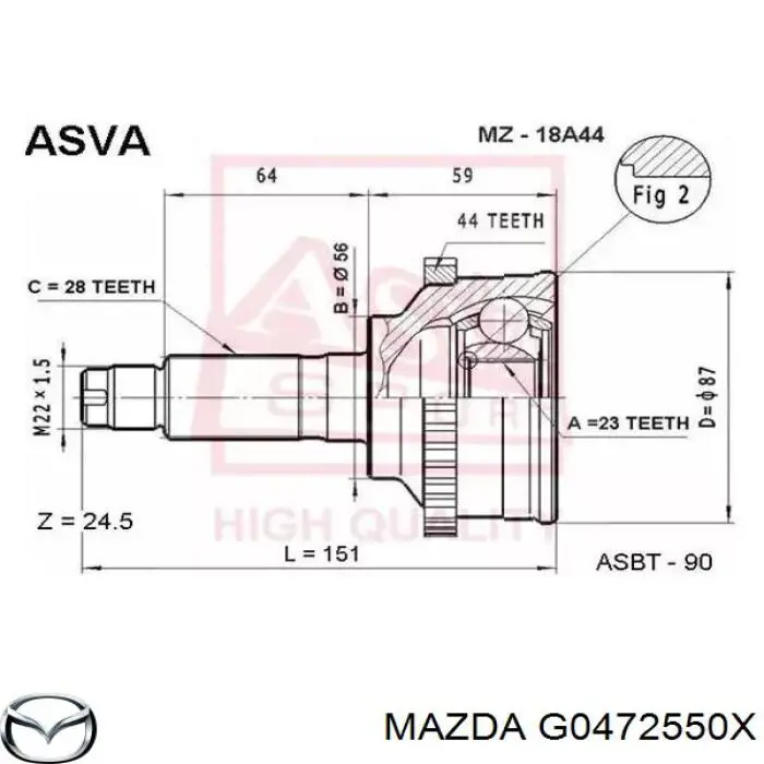 G0472550X Mazda