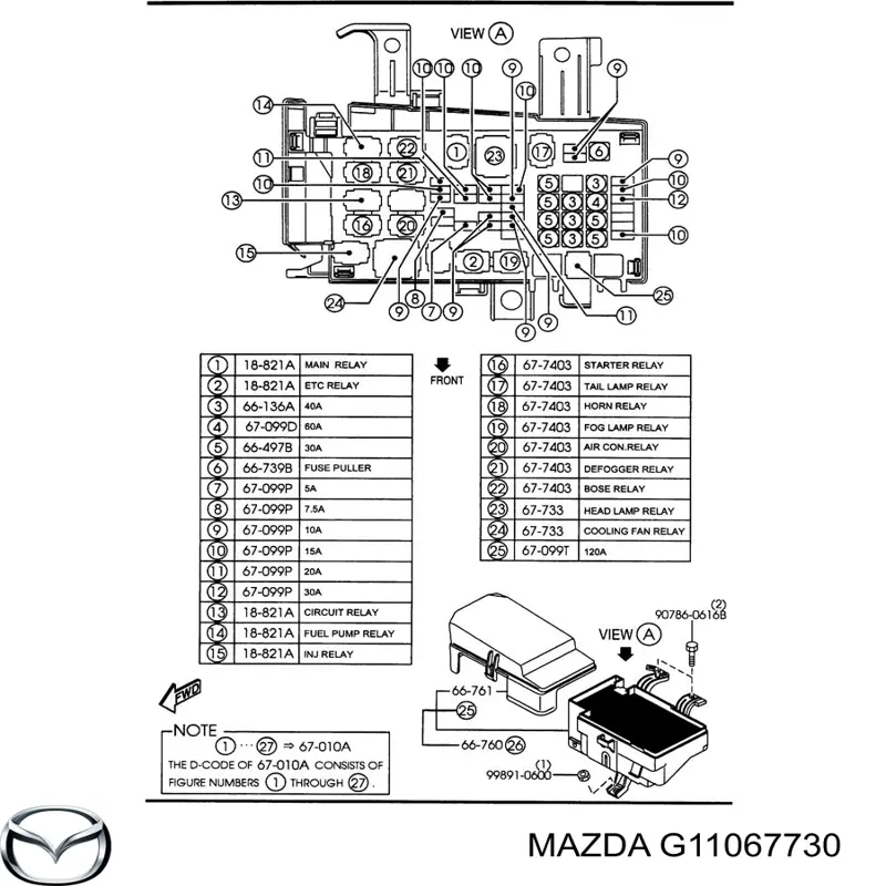  Mazda G11067730 precio, desde 45,86 EUR