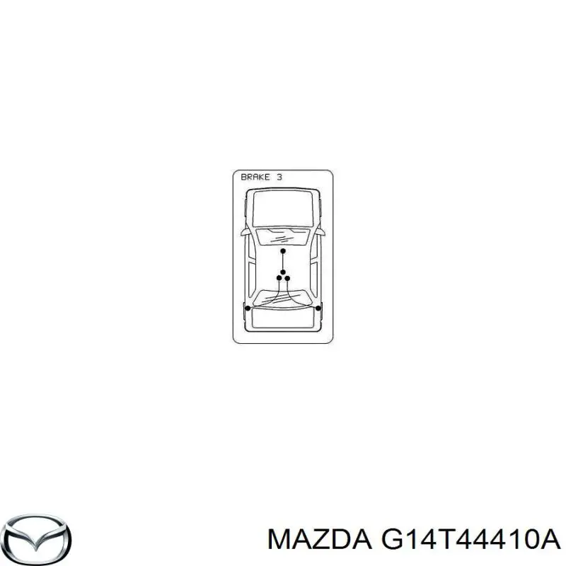 G14T44410A Mazda cable de freno de mano trasero derecho