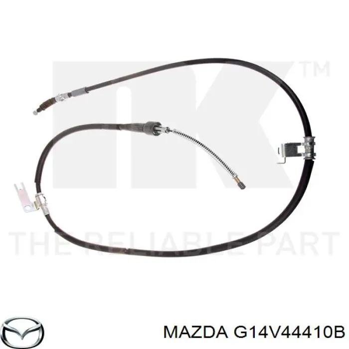 G14V44410B Mazda cable de freno de mano trasero derecho