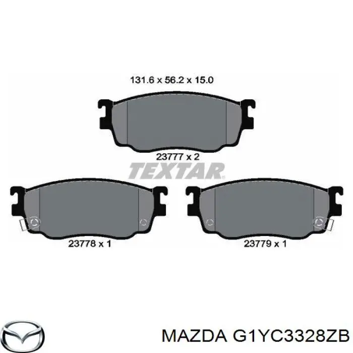 G1YC3328ZB Mazda pastillas de freno delanteras