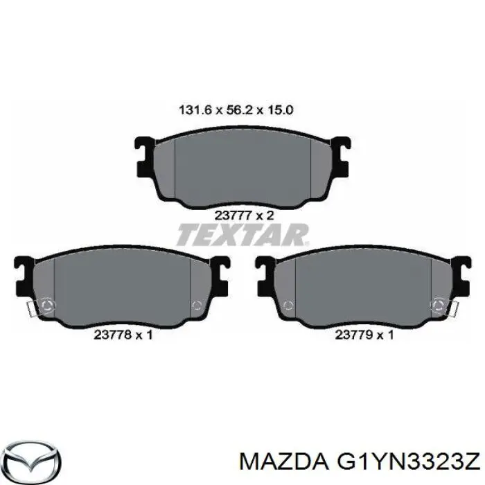 G1YN3323Z Mazda pastillas de freno delanteras