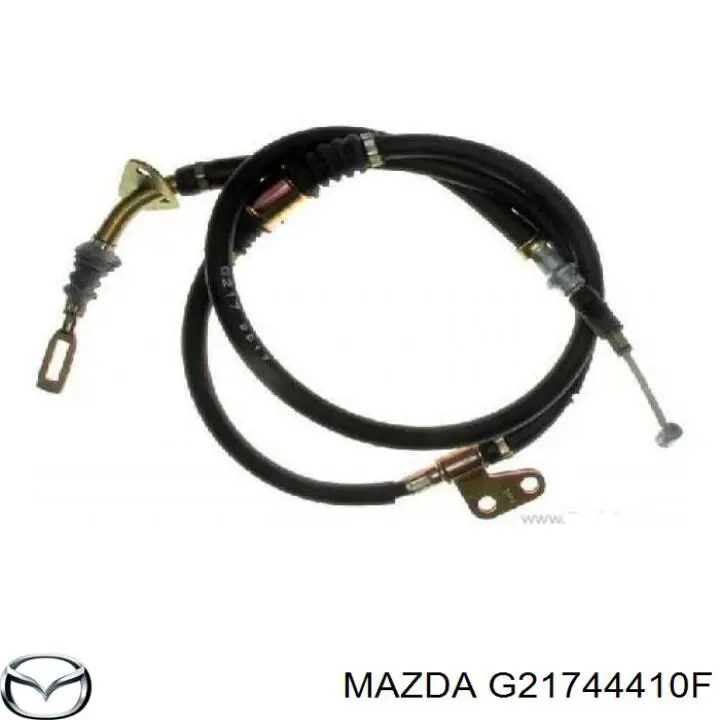 G21744410F Mazda cable de freno de mano trasero derecho