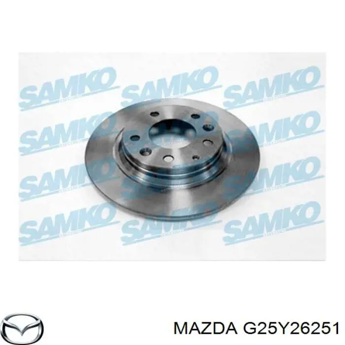 Disco de freno trasero G25Y26251 Mazda