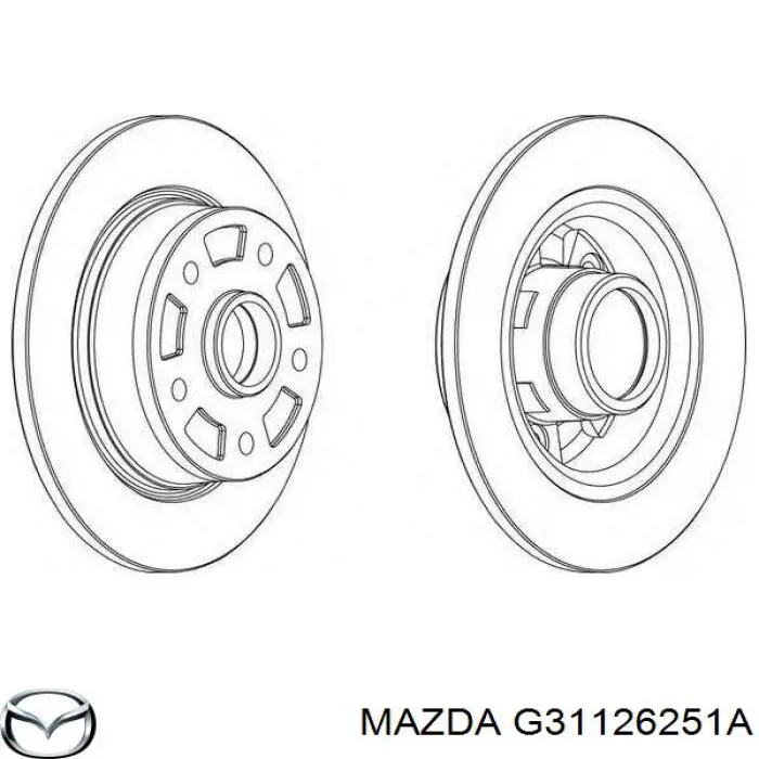 Disco de freno trasero Mazda G31126251A precio, desde 44,16 EUR