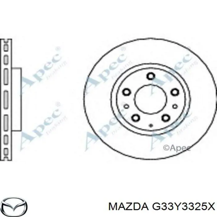 Comprar G33Y3325X Mazda Freno de disco delantero