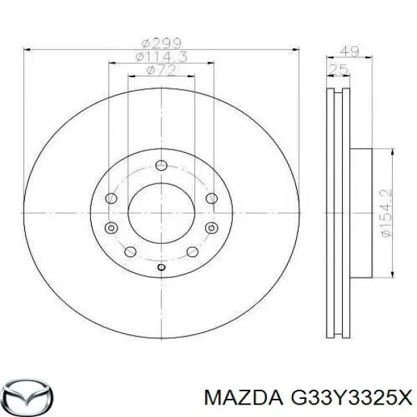 Frenos delanteros Mazda G33Y3325X precio, desde 45,51 EUR