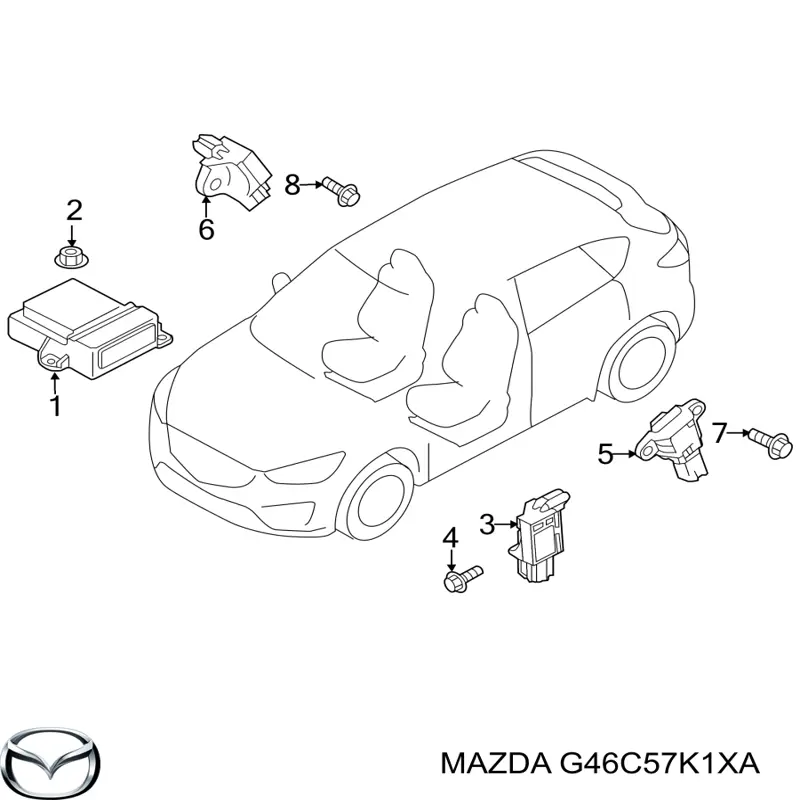 Sensor de airbag delantero Mazda G46C57K1XA precio, desde 50,97 EUR
