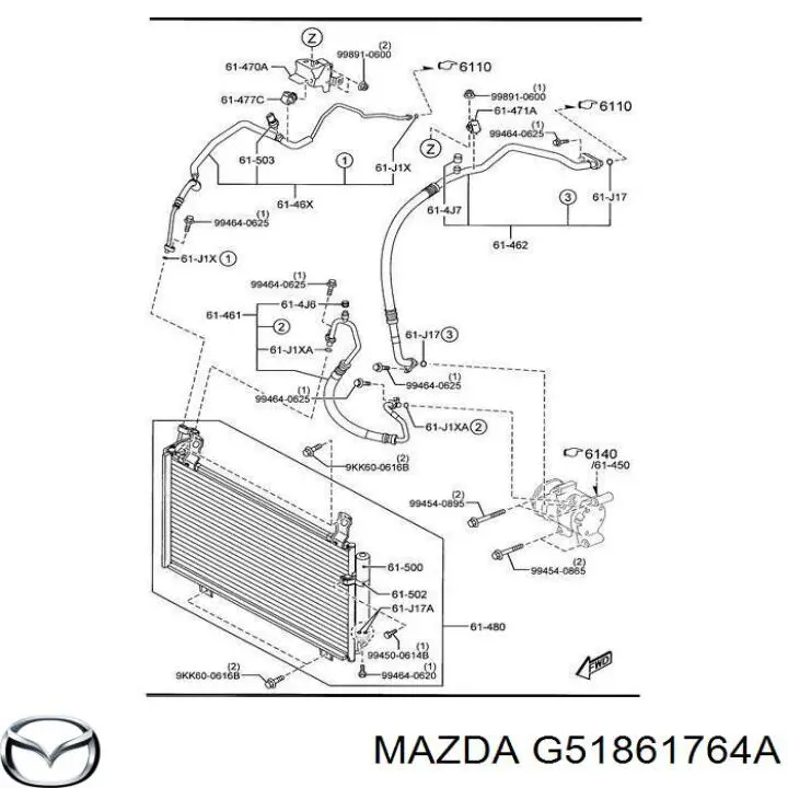 G51861764A Mazda sensor, temperaura exterior